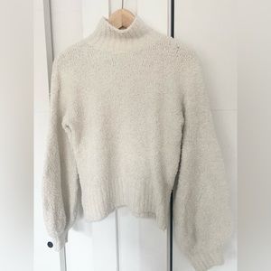 Urban outfitters fuzzy white turtleneck sweater XS